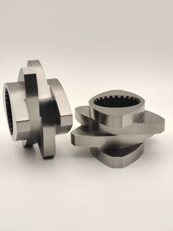 Chống ăn mòn Twin Screw Extruder Elements 12mm 600rpm Meshing Block Wear Resistant
