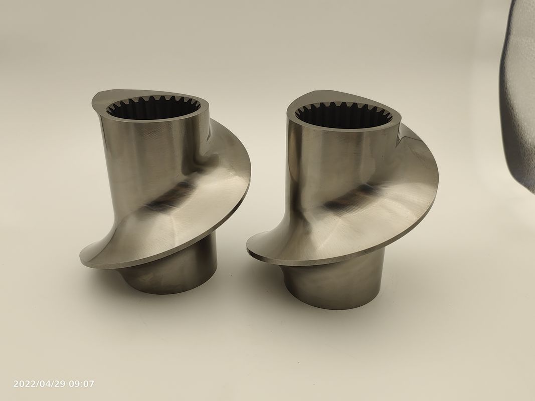 ओडी 50.5mm धातु रंग ऊंट extruder प्लास्टिक मशीन के लिए पेंच तत्व