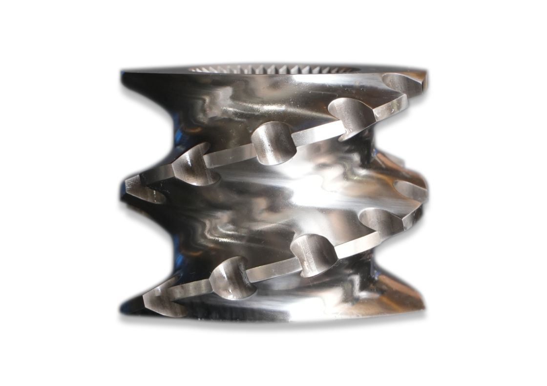 Elemento de parafuso de material personalizado com diâmetro central de 65/75/85/95/110/120/135/mm para peças de máquinas extrusoras