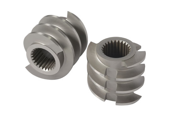 Metal Color Wenger 165 Elemen Sekrup untuk Mesin Puffing Makanan Hewan Peliharaan Ukuran Disesuaikan