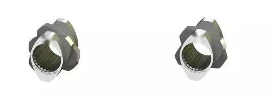 STS70 อะไหล่เครื่องบดสกรูคู่ สกรูและกระบอกสําหรับเครื่องพลาสติก